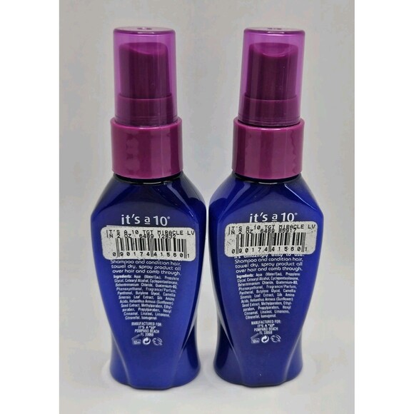 It's A 10 Miracle Leave In Product 2 Oz Lot Of 2 New Spray Bottles - Picture 2 of 2